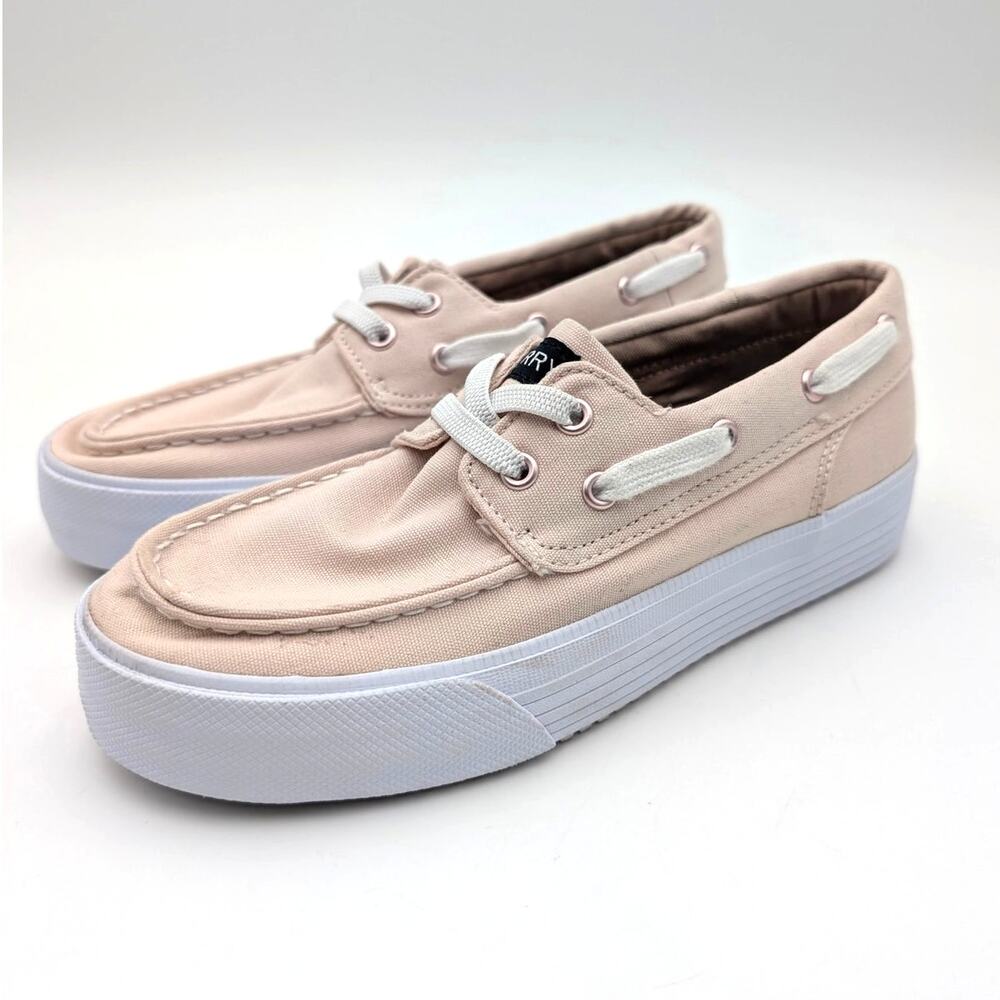 Sperry Bahama Platform Sneaker Shoes Round Toe Girls Blush Size US3M EU35